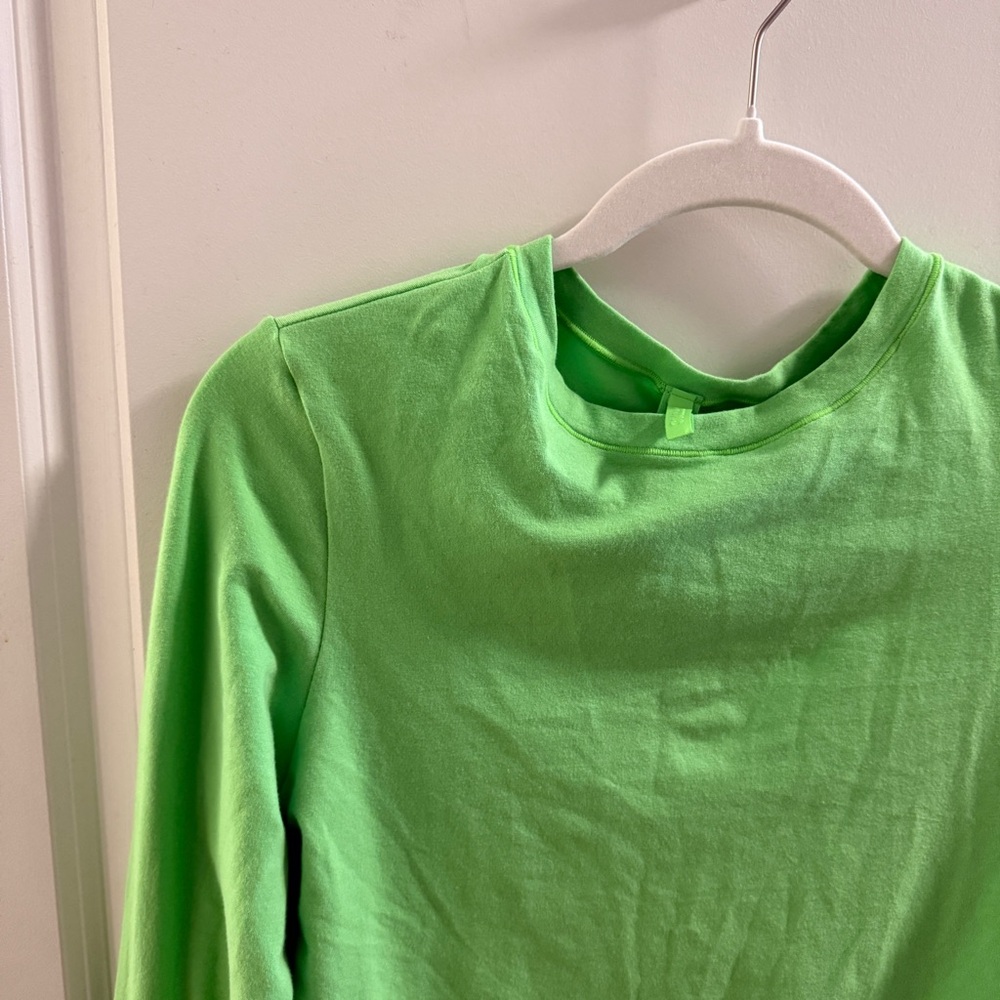 ✨ skims cotton jersey long sleeve t-shirt - neon green ✨ - Picture 2 of 4